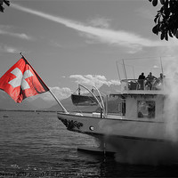 Buy canvas prints of Steamboat on Lake Geneva by Russell Deaney