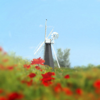 Buy canvas prints of Windmill in the summer by Valerie Anne Kelly