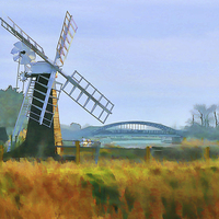 Buy canvas prints of Priory Windmill by Valerie Anne Kelly