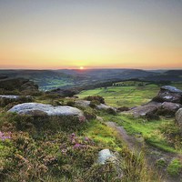 Buy canvas prints of  Over Owler Tor by paula smith