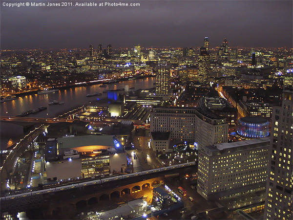 London Night Time Cityscape Picture Board by K7 Photography