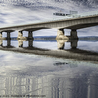 Buy canvas prints of The Prince Of Wales Bridge over the Severn Estuary by K7 Photography