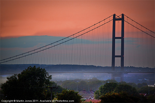 Humber Bridge Sunset Picture Board by K7 Photography