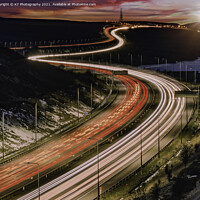 Buy canvas prints of The M62 at Night by K7 Photography