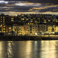 Buy canvas prints of Glittering Bristol Harbour at Night by K7 Photography
