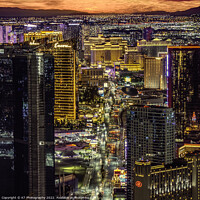 Buy canvas prints of Radiant Vegas Nightscape by K7 Photography