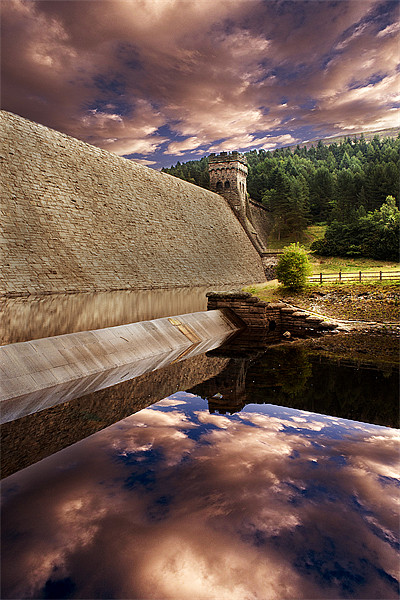 Derwent Dam Deep Reflections Picture Board by K7 Photography