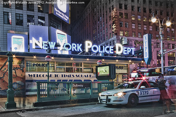 NYPD Times Square New York Picture Board by K7 Photography