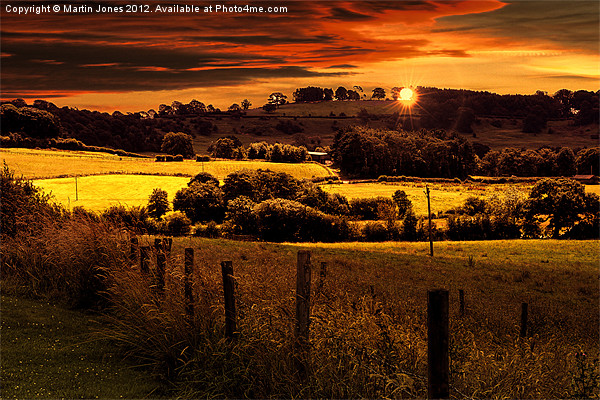 Sunset over the Howardian Hills Picture Board by K7 Photography