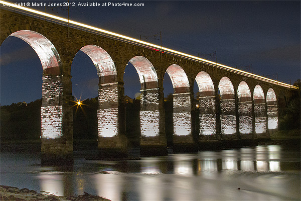 Royal Border Bridge Illuminations Picture Board by K7 Photography