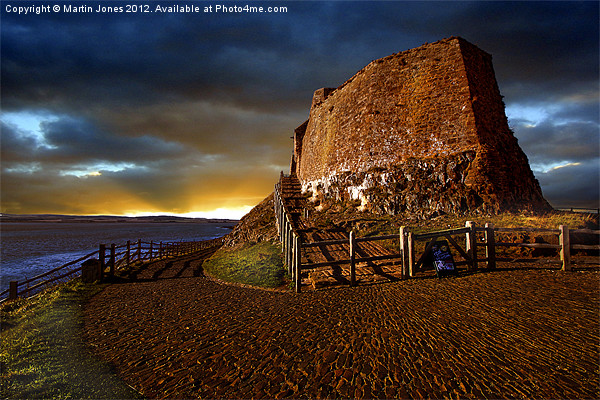 Sunset over Holy island Picture Board by K7 Photography