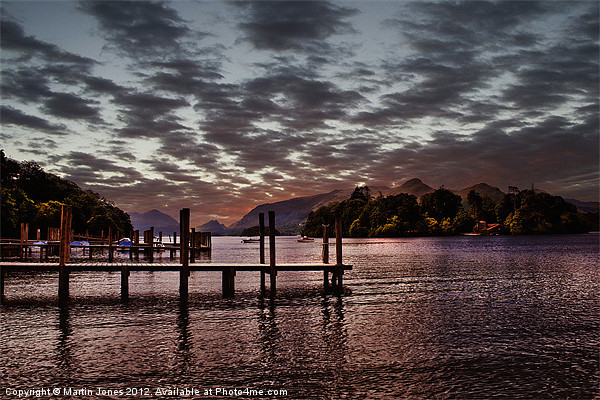 Last Light on Derwent Water Picture Board by K7 Photography