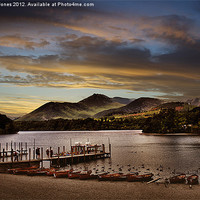 Buy canvas prints of Evening Boat from Keswick by K7 Photography