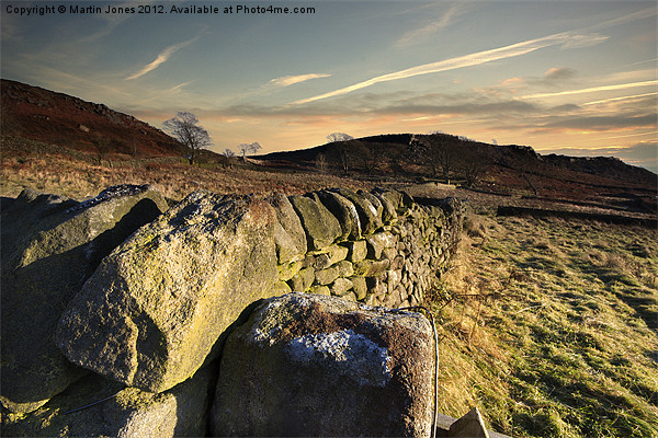 Curbar Edge at Sunset Picture Board by K7 Photography