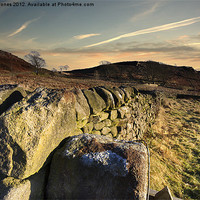 Buy canvas prints of Curbar Edge at Sunset by K7 Photography