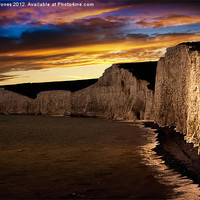 Buy canvas prints of Towering Cliffs of Chalk by K7 Photography