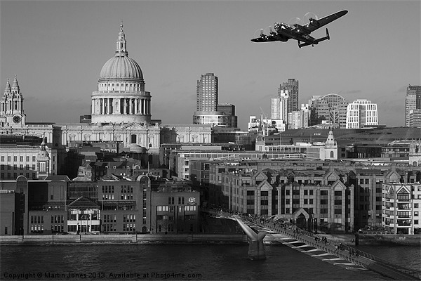 Lancaster over London Picture Board by K7 Photography