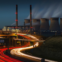 Buy canvas prints of The Industrial Power of Ferrybridge by K7 Photography