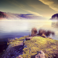 Buy canvas prints of Enchanting Misty Morning at Derwent Reservoir by K7 Photography