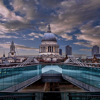 Buy canvas prints of The Stunning London Millennium Bridge by K7 Photography