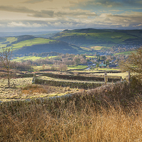 Buy canvas prints of Over Curbar to Chatsworth by K7 Photography