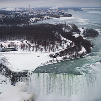 Buy canvas prints of Awe inspiring View of Niagara Falls by K7 Photography