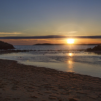 Buy canvas prints of LLandwyn Island Sunset by K7 Photography