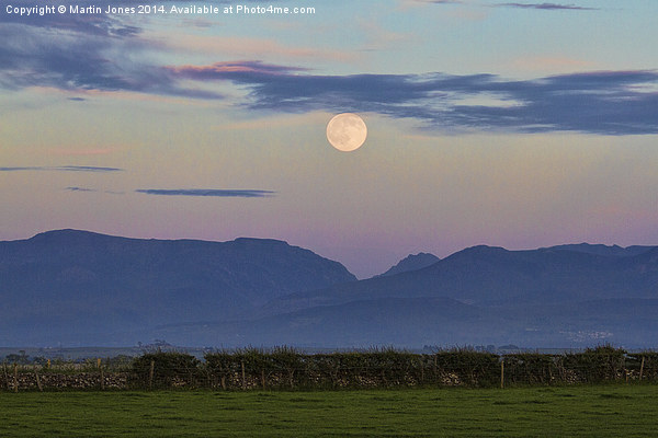 Moon over Snowdonia Picture Board by K7 Photography