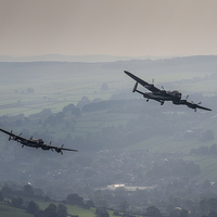 Buy canvas prints of  Lancasters over Ladybower by K7 Photography