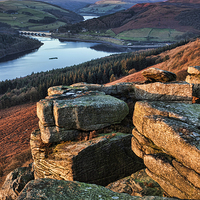 Buy canvas prints of  Gritstone Monoliths of Bamford Edge by K7 Photography