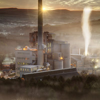 Buy canvas prints of  Hope Cement Works  by K7 Photography