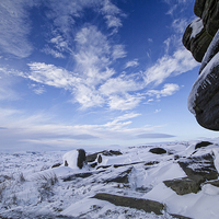 Buy canvas prints of  Cold on Higger Tor by K7 Photography