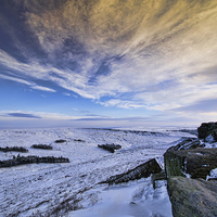 Buy canvas prints of  Winter comes to Higger Tor by K7 Photography