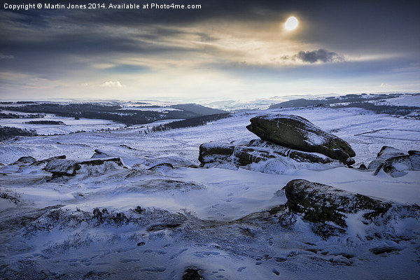  Low winter sun over Higger Tor Picture Board by K7 Photography