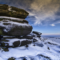 Buy canvas prints of  Gritstone Monoliths of Higger Tor by K7 Photography