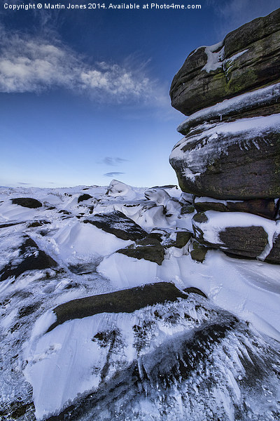  Frozen Boulders of Higger Tor Picture Board by K7 Photography
