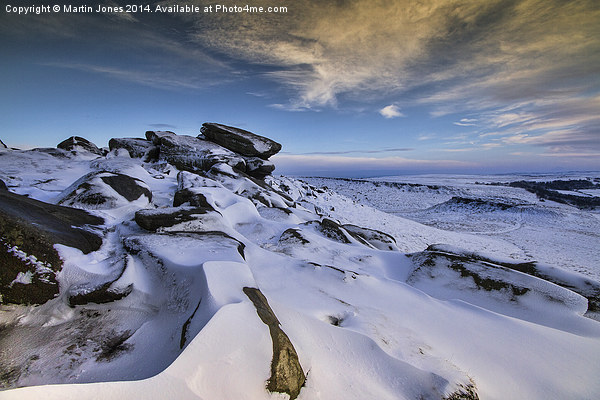  Carl Wark seen from the Ice on Higger Tor Picture Board by K7 Photography