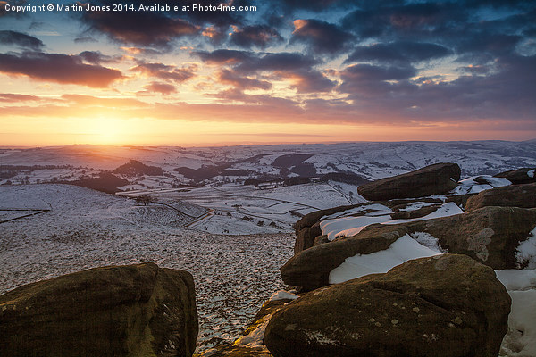  Sunset over Higger Tor Picture Board by K7 Photography