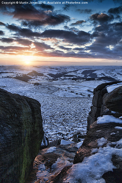 Snow over Higger Tor Picture Board by K7 Photography