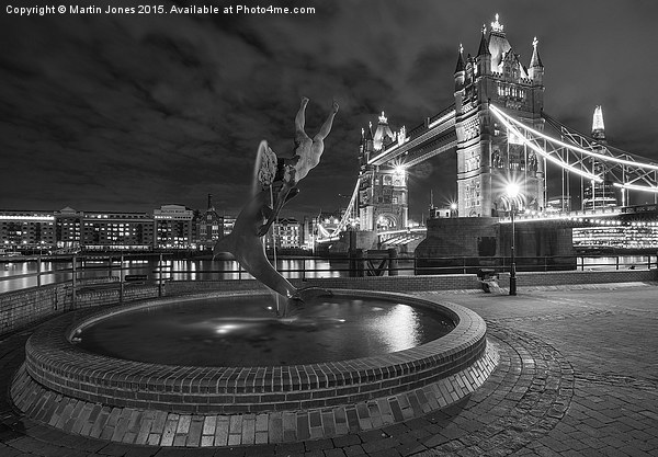 The Girl and the Dolphin at Tower Bridge Picture Board by K7 Photography
