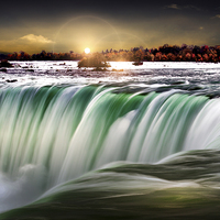 Buy canvas prints of  Niagara Glow by K7 Photography