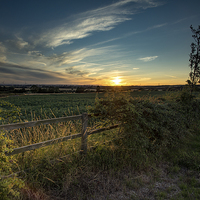 Buy canvas prints of  Sunset from Laughton by K7 Photography