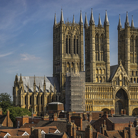 Buy canvas prints of  Over the Roofs of Lincoln by K7 Photography