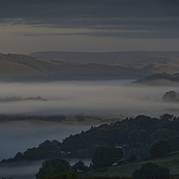 Buy canvas prints of Mist in the Hope Valley  by K7 Photography