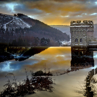 Buy canvas prints of  Winter in the Upper Derwent Valley by K7 Photography