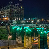 Buy canvas prints of The Spa Bridge and the Grand Hotel, Scarborough. by K7 Photography