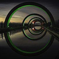 Buy canvas prints of Green at the Falkirk Wheel by K7 Photography