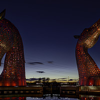 Buy canvas prints of The Kelpies - The Heavy Horses of Scotlands Canals by K7 Photography