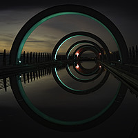 Buy canvas prints of Turquoise at the Falkirk Wheel by K7 Photography