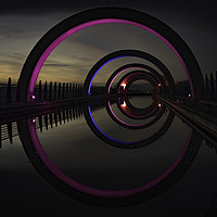 Buy canvas prints of Pink at the Falkirk Wheel by K7 Photography
